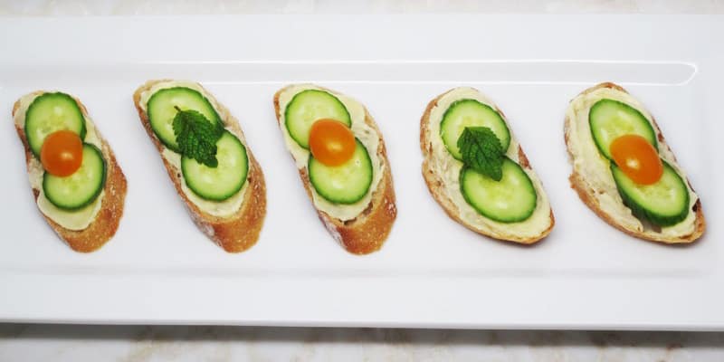 Cultured butter tea sandwiches