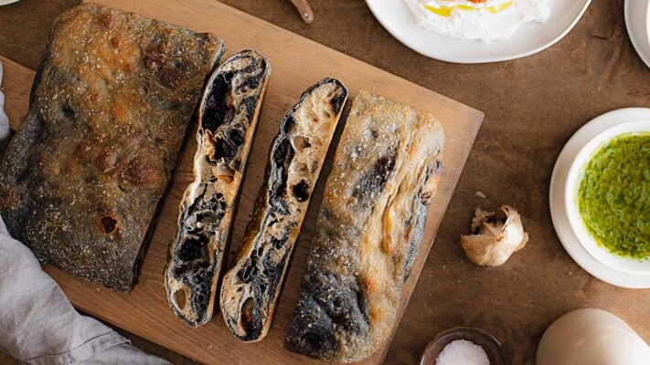Black Garlic Sourdough Focaccia recipe