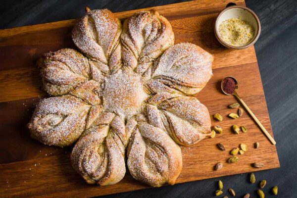 Pistachio Cardamom Sourdough Star Bread Recipe