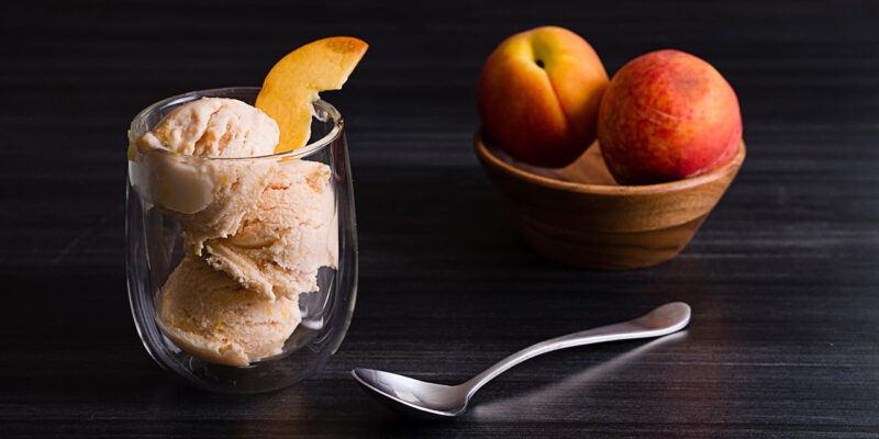 Roasted Peach Frozen Yogurt Recipe