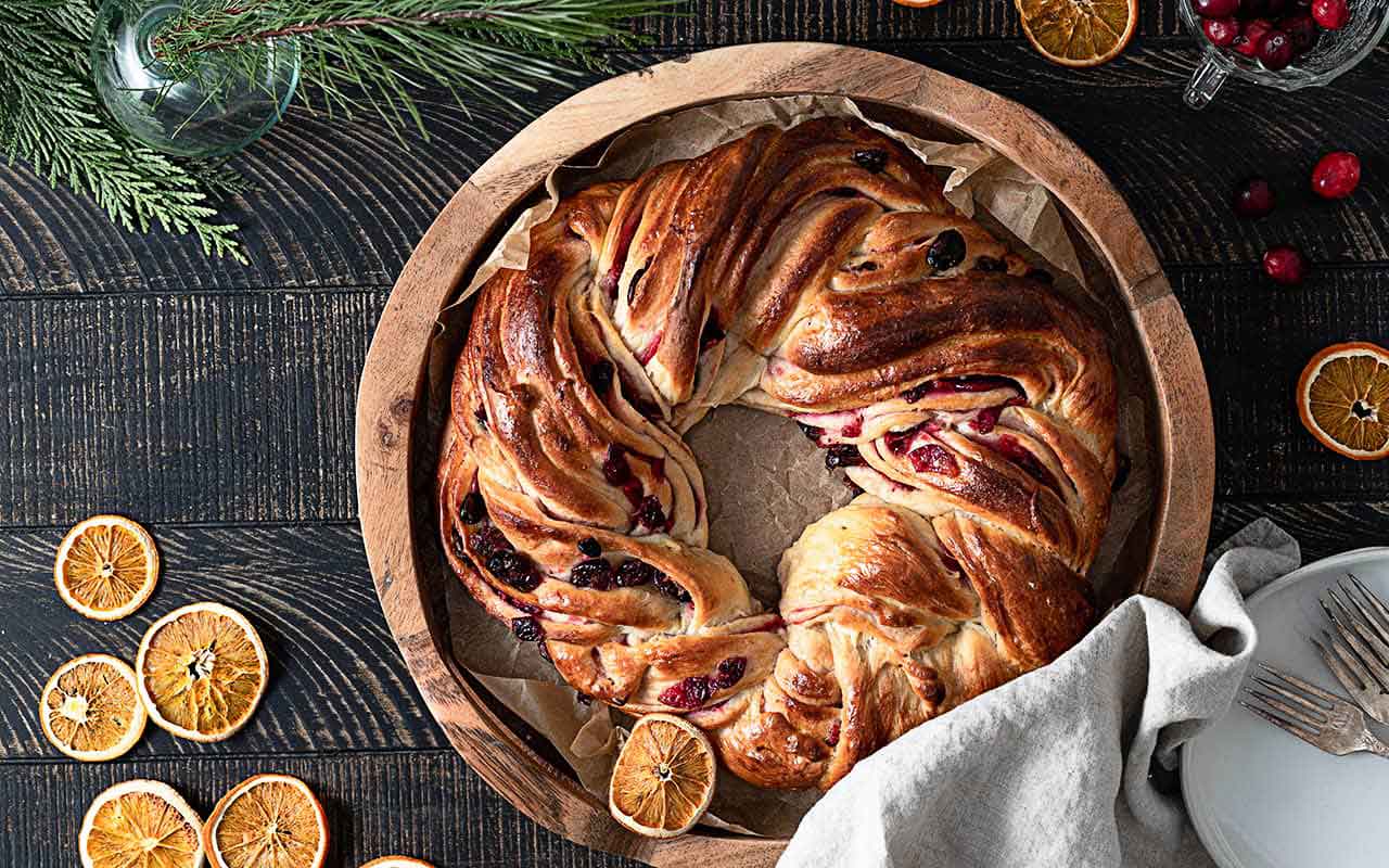 Sourdough Discard Cranberry Orange Couronne Recipe